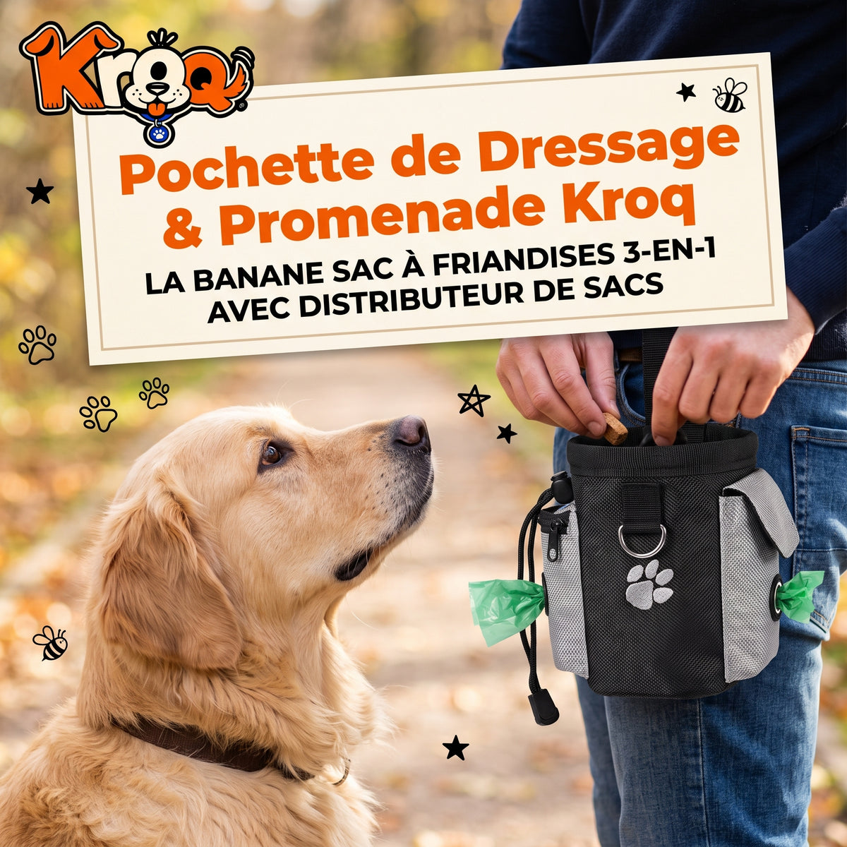 Pochette à friandises Kroq – Ceinture et distributeur de sacs - Kroq
