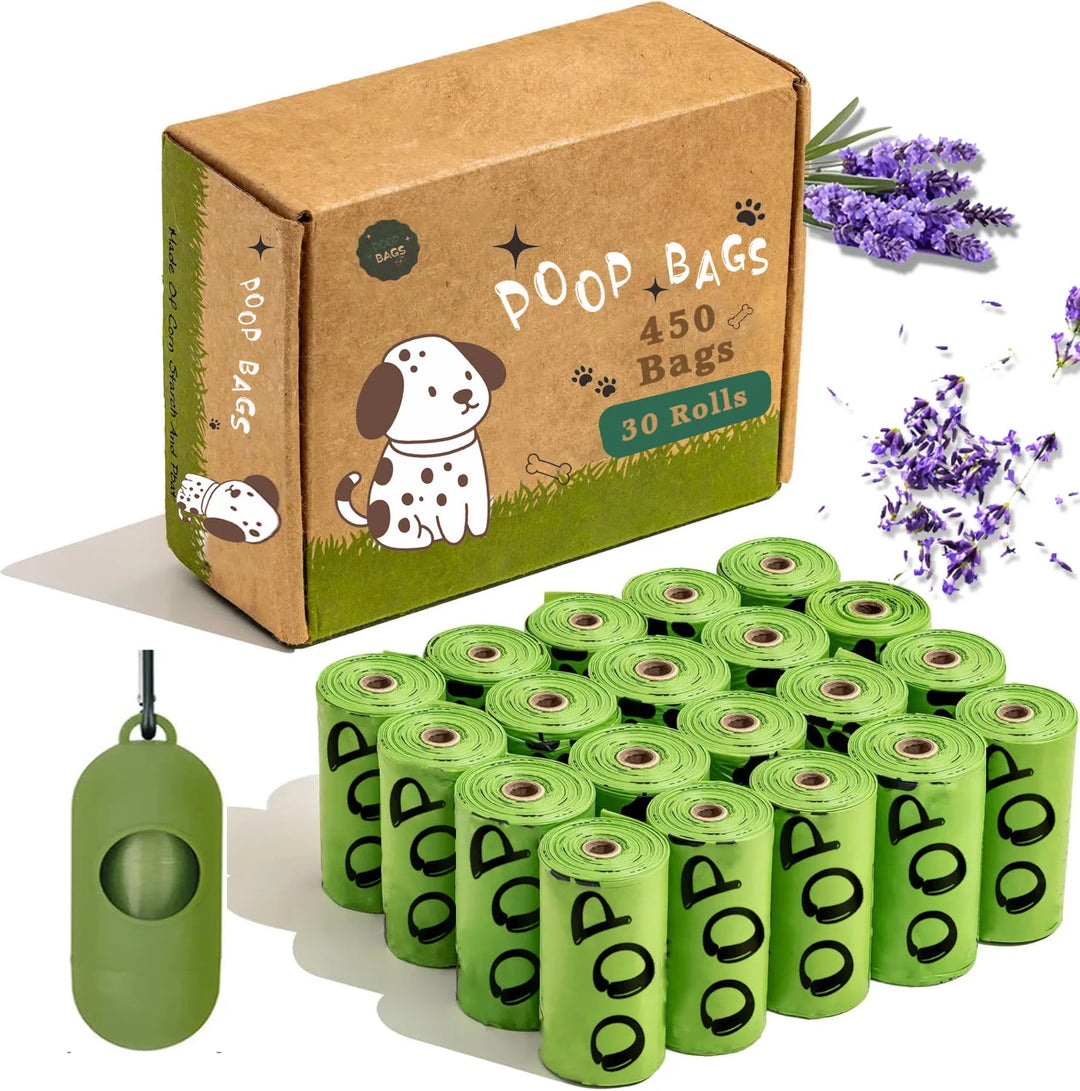 Sacs à Kaka Éco-Responsables Kroq® – Biodégradables, Ultra-Résistants & Parfumés à la Lavande