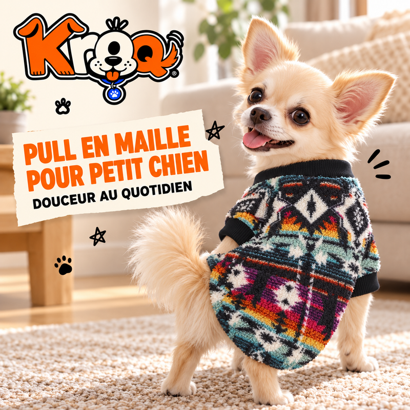 Pull en maille pour petit chien Kroq – Tailles XS à XXL