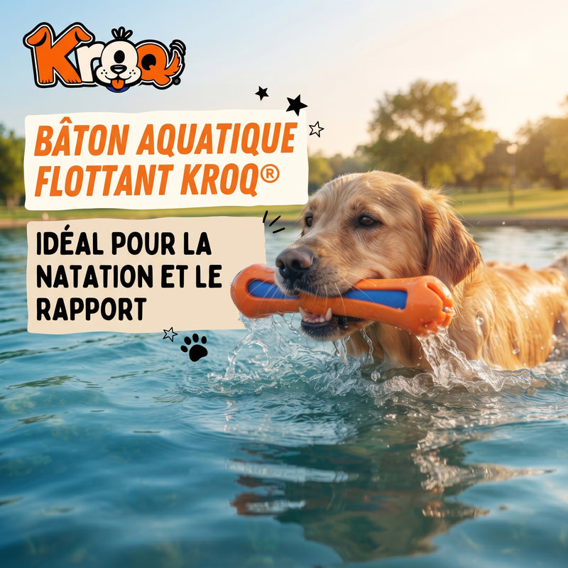 Bâton flottant pour chien Kroq – Jouet de lancer pour l'eau - Kroq