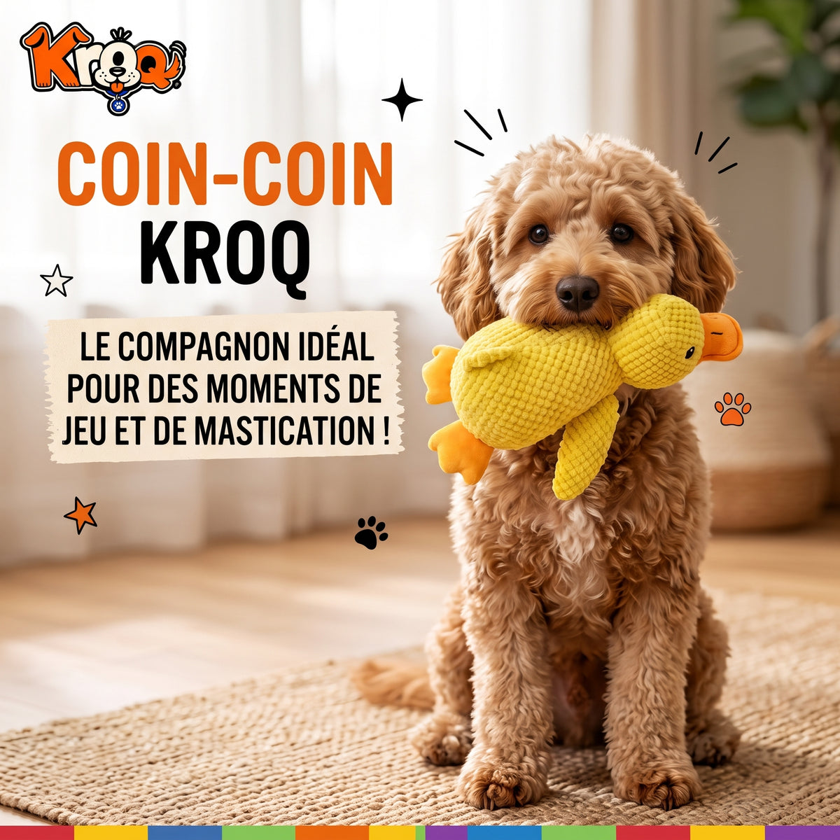 Coin-Coin Kroq – Jouet de mastication pour chien - Kroq