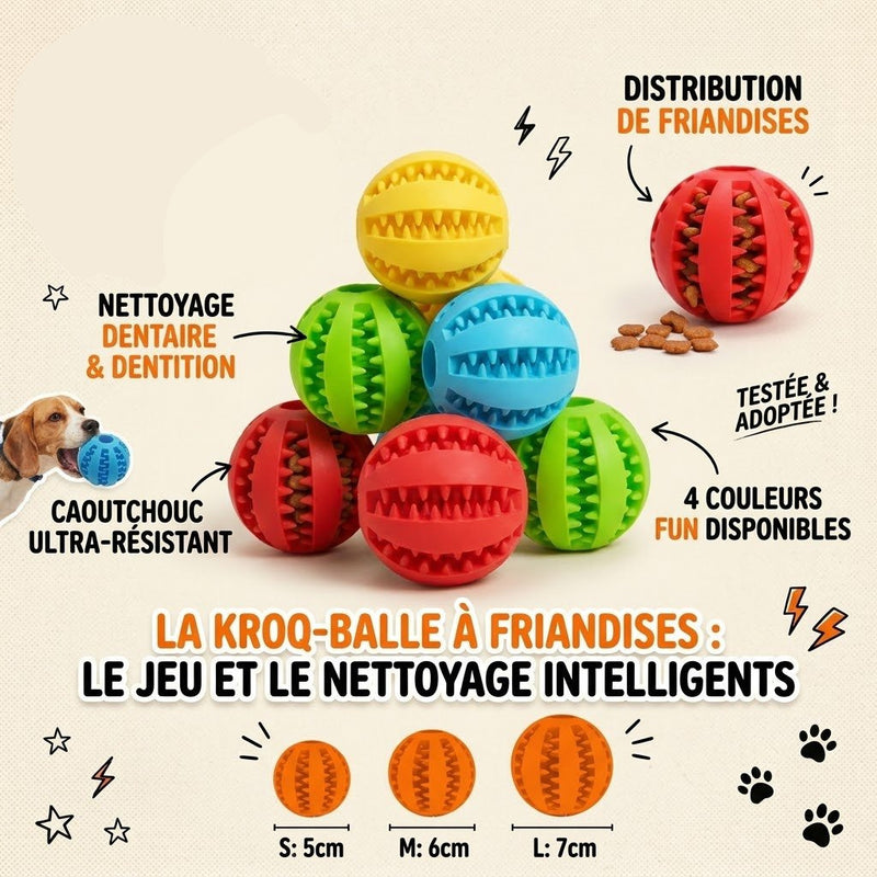 Balle Distributrice de Friandises Kroq-Balle® - Kroq