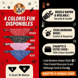 Collier Bandana Ajustable Kroq® – Le Foulard Style Paisley Confortable pour Chien et Chat - Kroq