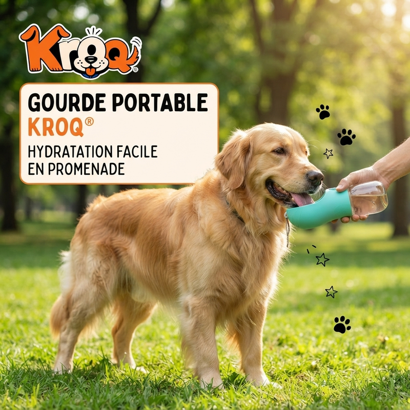 Gourde de voyage pour chien Kroq