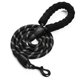 Laisse Sécu-Réflex Kroq® – La Laisse de Promenade en Nylon Tressé Réfléchissante et Anti-Traction - Kroq