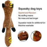 Funny Simulated Animal No Stuffing Dog Toy with Squeakers Durable Stuffingless Plush Squeaky Dog Chew Toy Crinkle Pet Squeak Toy - Kroq