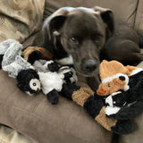 Funny Simulated Animal No Stuffing Dog Toy with Squeakers Durable Stuffingless Plush Squeaky Dog Chew Toy Crinkle Pet Squeak Toy - Kroq