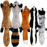 Funny Simulated Animal No Stuffing Dog Toy with Squeakers Durable Stuffingless Plush Squeaky Dog Chew Toy Crinkle Pet Squeak Toy - Kroq