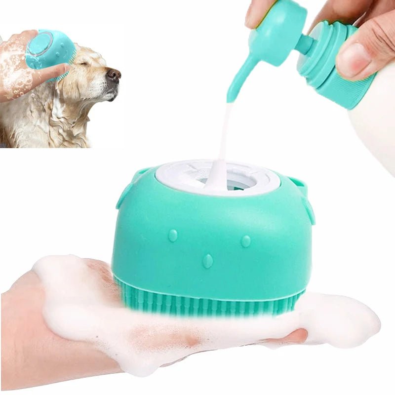 Brosse de Bain et Massage en Silicone Kroq® – L'Accessoire 2-en-1 pour le Shampooing des Chiens et Chats - Kroq