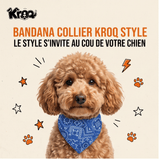 Collier Bandana Ajustable Kroq® – Le Foulard Style Paisley Confortable pour Chien et Chat - Kroq