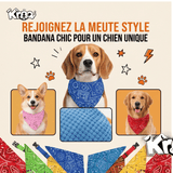 Collier Bandana Ajustable Kroq® – Le Foulard Style Paisley Confortable pour Chien et Chat - Kroq